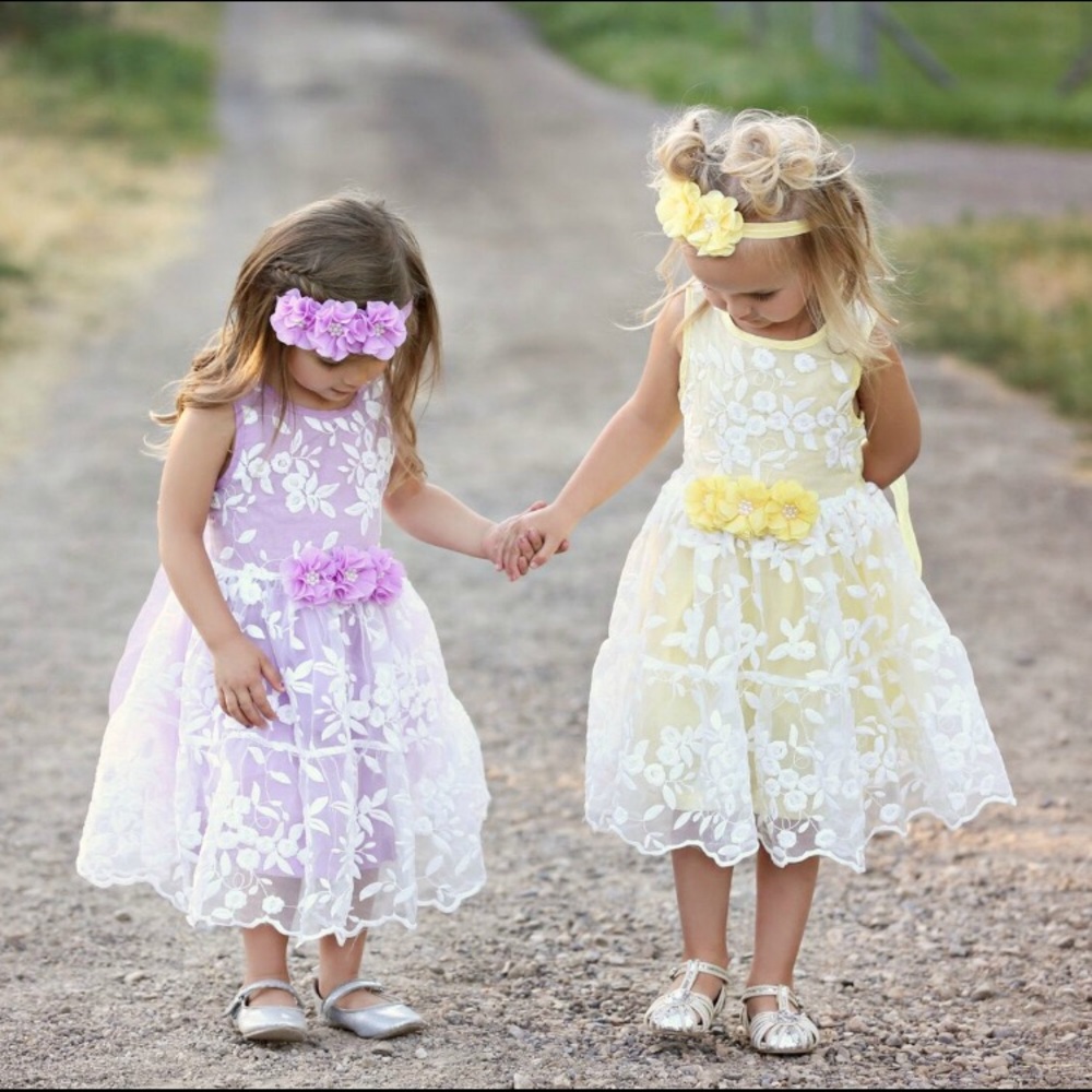 Lavender flower girl dress - Size 4-5